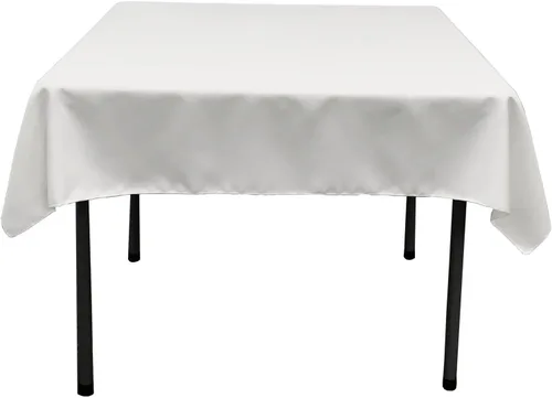 Vista 86 de LA Linen. Mantel cuadrado de popelina de poliéster