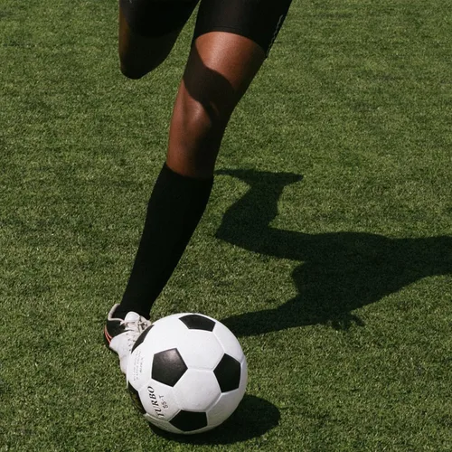 Vista 2 de Cushioned Knee High Soccer Softball Socks 2 Pairs Youth Adult Negro