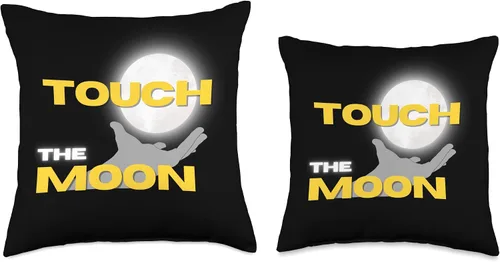 Vista 3 de CroftTee Touch The Moon - Almohada de 16 x 16 pulgadas, multicolor