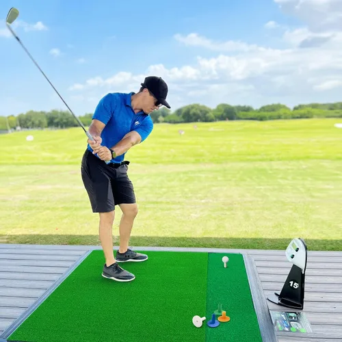 Vista 8 de Camisetas de goma de golf, entrenamiento de práctica, rango de astillado de putting de manejo, excelente efecto utilizado con tapetes de golf