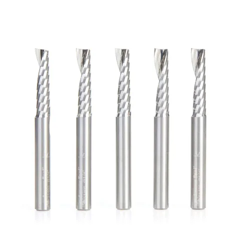 Vista 20 de Amana Tool - 51645 Carburo sólido CNC espiral 'O' sola flauta, corte de plástico 1/2 diámetro x 1