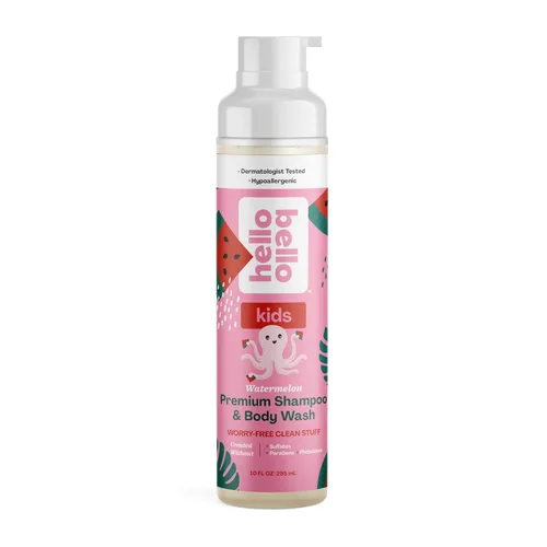 Vista 9 de Hello Bello Champú y gel de baño para niños, fórmula hipoalergénica suave, vegano y libre de crueldad, aroma cremoso de coco, 10 onzas líquidas