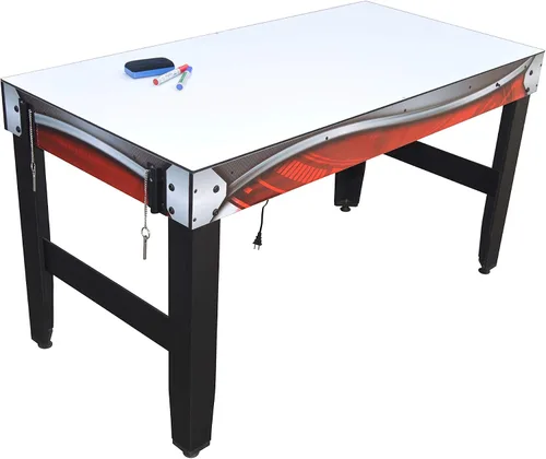 Vista 7 de Hathaway Scout - Mesa multijuego 4 en 1 de 54 pulgadas, ideal para salas de juegos familiares, incluye baloncesto de arcade, hockey de aire, tenis