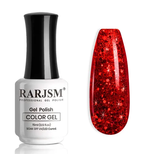Vista 26 de RARJSM Esmalte de uñas de gel con purpurina de nieve, diamante brillante, gel de uñas de color blanco lechoso con pigmentos plateados y brillantes