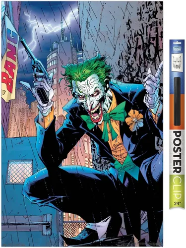 Vista 17 de Trends International DC Comics - Póster de pared de The Joker - Bang, 14.725 x 22.375 pulgadas, versión enmarcada de madera de granero Versión
