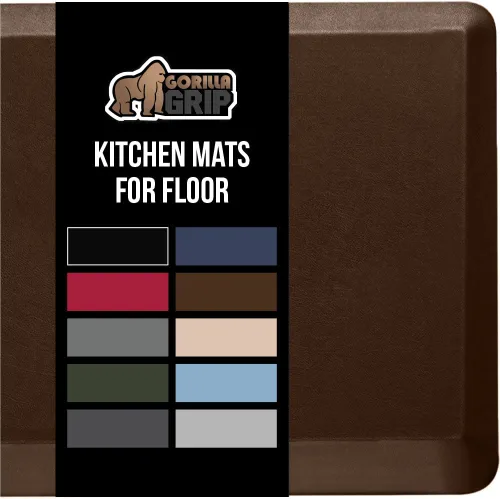 Vista 20 de Gorilla Grip - Tapete antifatiga acolchado para cocina, escritorio, ergonómico, superficie rugosa resistente a los rayones y al agua, para comodidad