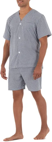 Vista 5 de Fruit of the Loom Conjunto de pijama de manga corta de tela ancha para hombre