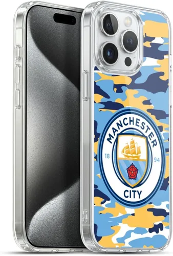 Vista 36 de Head Case Designs Funda de gel con licencia oficial del Manchester City Man City FC Blue Moon Badge Camou [protección de grado militar] compatible