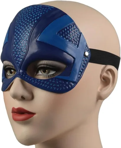 Vista 3 de Pigmiss Stargirl Máscara Courtney Whitmore de media cara, máscara de látex para cosplay, Halloween, fiesta, accesorios para hombres y mujeres