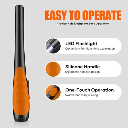 Vista 2 de Detector de Metales Pinpointer, 4 Modos de Búsqueda de Tesoros Localizador de Sonda Profesional Impermeable de Mano Varita Puntero, Detector