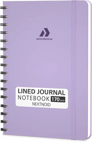 Vista 12 de Nextnoid Cuaderno de espiral forrado para mujeres y hombres, tamaño A5 (5.8 x 8.3 pulgadas), 170 páginas, cuadernos de tapa dura para trabajo y toma