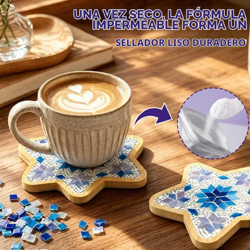 Vista 6 de 8.82 oz lechada de mosaico blanco, herramientas de azulejos