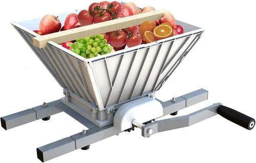 Vista 10 de SQUEEZE master Amoladora eléctrica - Trituradora de frutas de acero inoxidable-1100W-3400R/min-Trituradora de manzana para prensado de vino y sidra