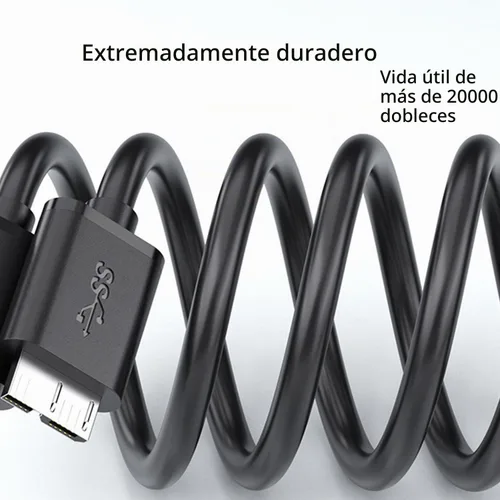 Vista 4 de Cable micro USB 3.0 de 3 pies para disco duro externo, WD My Passport