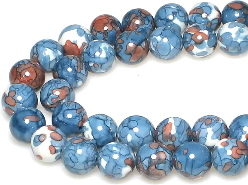 Vista 4 de Cuentas naturales de jade africano rojo redondo para hacer joyería, cuentas sueltas para pulseras y collares (4 mm)