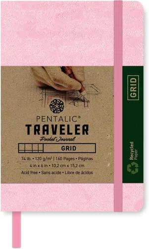 Vista 5 de Cuaderno de bocetos Travelers Dot Grid Pentalic Art, libre de ácidos