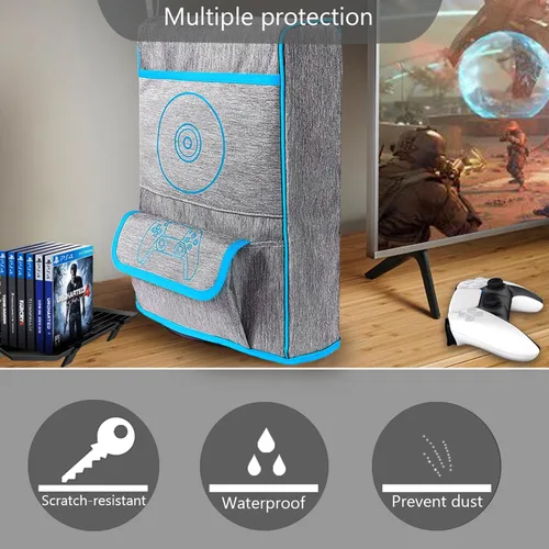 Vista 3 de ANLINKSHINE PS5 Controller Storage Pocket Protective, Nylon Dust Cover for Game Console, Skin Cover Anti Scratch Protector Sleeve Compatible with