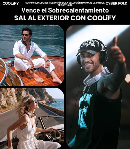 Vista 7 de TORRAS COOLiFY 2026 Cyber Fold AI - Aire acondicionado de cuello, zona de enfriamiento máximo, enfriador de cuello y cara con viento fuerte