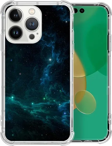 Vista 101 de CARLOCA Funda compatible con iPhone 7 Plus para niña, transparente con increíble diseño de nebulosa espacial, diseño de plástico a prueba de golpes