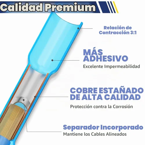 Vista 5 de haisstronica 80PCS Conectores de Tope Termorretráctiles, Conectores de Cable Termorretráctiles de Grado Marino Calibre 26-10, Conectores de Cable