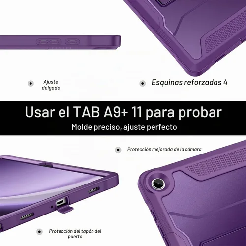 Vista 7 de Funda Soke para Samsung Galaxy Tab A9 Plus 2023, con soporte incorporado, funda protectora resistente a golpes para Galaxy Tab A9+ de 11 pulgadas