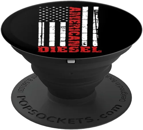 Vista 4 de Diesel Truck americano popsocket agarre y soporte para teléfonos y tabletas, Negro