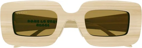 Vista 2 de Gucci GG0974S 002 BeigeMarrón Gafas de sol rectangulares para mujer, Beige
