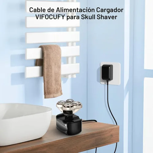 Vista 2 de Adaptador de CA para afeitadora de calavera para Pitbull Silver