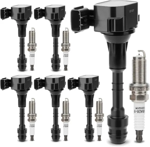 Vista 19 de Bobina de encendido UF230 y bujía doble de iridio 4504 para Toyota Tundra Sequoia LandCruiser 4Runner/Lexus GS430 GX470 LS430 LX470 LX570 SC430 V8.