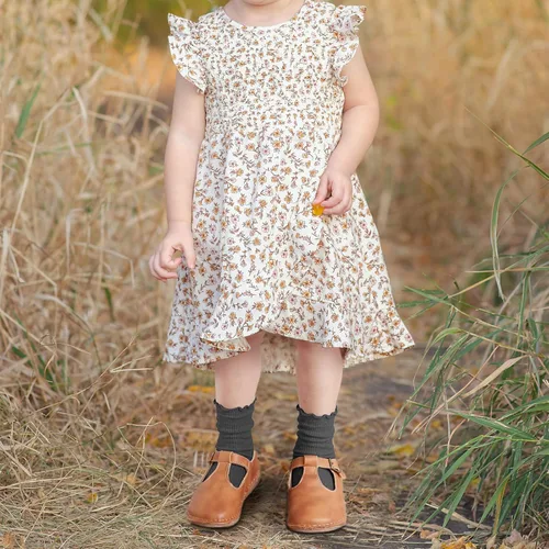 Vista 6 de JOCMIC Paquete de 6 calcetines con volantes para bebés y niñas calcetines con volantes