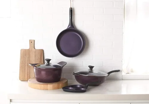 Vista 3 de Olla antiadherente "Jumbo Pot" de 7 cuartos de galón con tapa. Compatible con inducción
