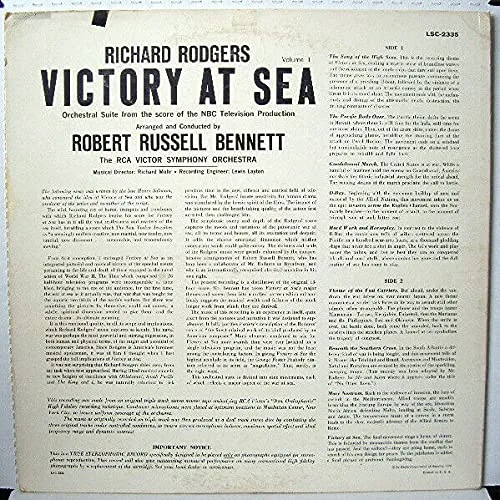 Vista 4 de Victory At Sea Volume 1 Richard Rodgers Russell Bennett LP RCA LSC-2335 - NM/NM