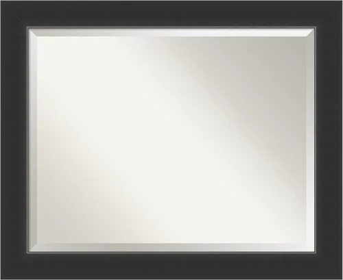 Vista 12 de Amanti Art Espejo de baño de madera, espejo de pared negro Corvino para usar como espejo de tocador de baño sobre el fregadero (35 x 45 pulgadas)