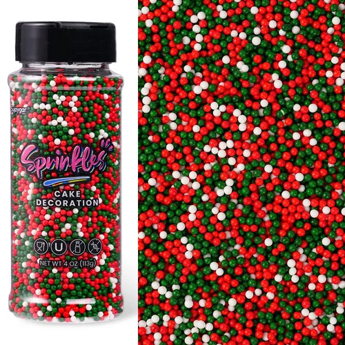 Vista 11 de Pastel Nonpareils Sprinkles, Sujoygar 4oz Edible Colored Cake Sprinkles Double-opening Design, 2mm Edible Dot Sprinkles for Cupcake Toppers Baking