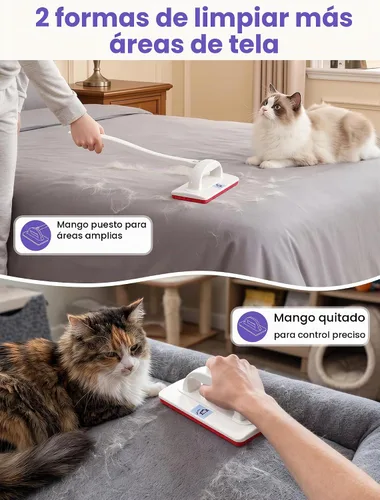 Vista 4 de DELOMO Cepillo removedor de pelo de mascotas reutilizable para muebles
