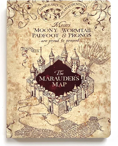 Vista 8 de Paper House Productions Harry Potter - Diario de 8" con acento de papel de aluminio y cubierta suave, con marcador de página de cinta de raso
