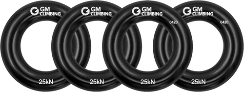 Vista 10 de GM CLIMBING Rappel Ring 25kN para escalada en roca Arborist Rescue Slackline Hammock
