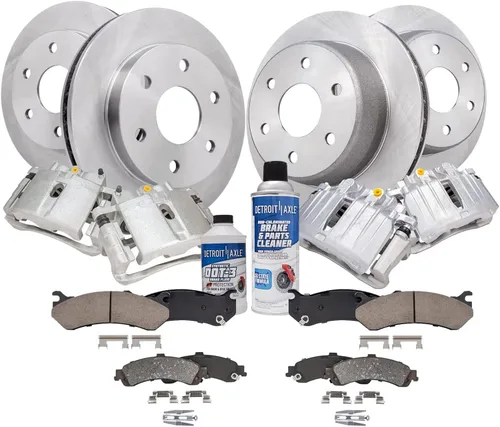 Vista 53 de Detroit Axle - Rotores de freno para Chrysler 200 2015 2016 2017, Rotores de freno de disco de reemplazo: 12.01" pulgadas delantero y 10.95