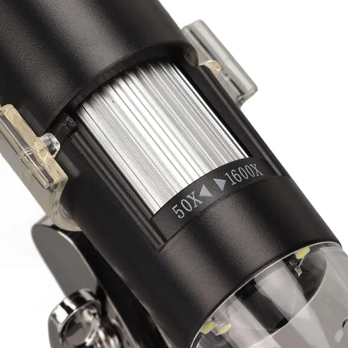Vista 8 de Microscopio digital USB, aumento de 50X a 1600X con luz LED, portátil para teléfono inteligente y computadora, material ABS