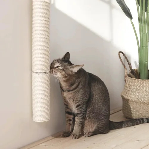 Vista 8 de xympo Rascador de Pared Montado de 86 cm para Gatos, Poste de Rascado de Sisal
