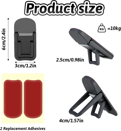Vista 2 de Elevador de teclado portátil de 2 piezas, elevador plegable para portátil, soporte para teclado Computadora invisible, soporte para teclado