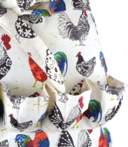 Vista 3 de Delantal de recolección de huevos, 12 bolsillos Chiken huevos sosteniendo delantales de pato, ganso, codorniz, paloma, soporte para huevos de Pascua