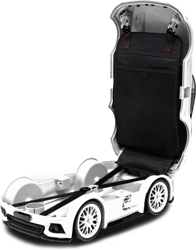 Vista 4 de Ridaz Ford Mustang GT - Equipaje de mano para niños (color blanco)