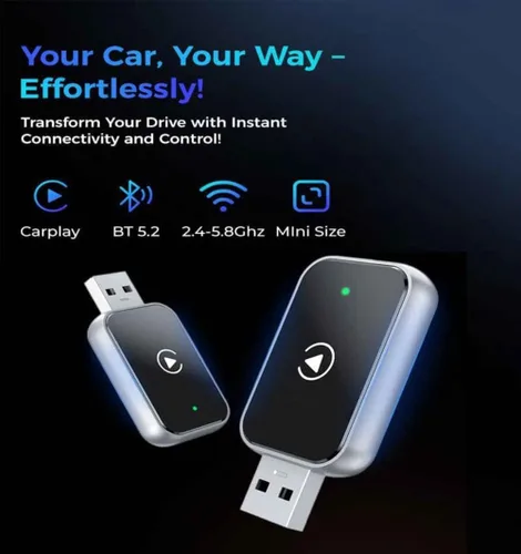 Vista 3 de Car Wireless CarPlay Adapter for BMW X3 X4 X5 X6 2017-2023 2024 2025, Plug & Play, Play Stable Connection No Latency, Converts Wired to