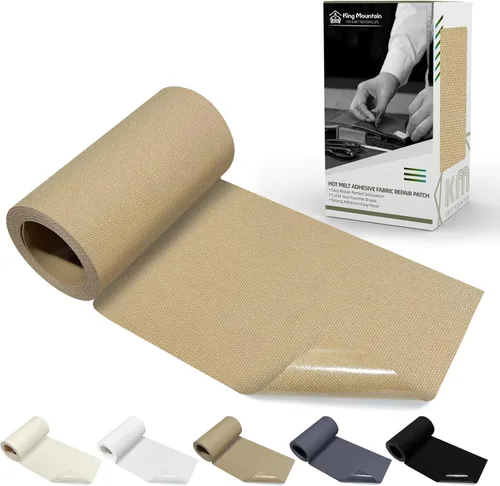 Vista 56 de KING MOUNTAIN Parche de lona para planchar, 3 x 60 pulgadas, parche de reparación de tela 100% algodón impermeable, utilizado para varios sofás