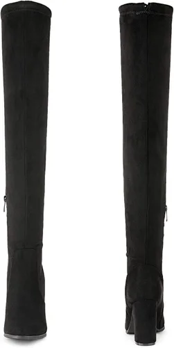 Vista 3 de Dream Pairs - Botas altas sobre la rodilla a la moda ajustadas y con tacón grueso para mujer