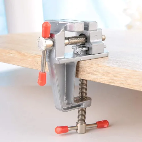 Vista 4 de Mini tornillo de banco de mesa, Mini abrazadera de mesa de joyero, Mini abrazadera de mesa Vice de banco pequeño, Soporte de banco de trabajo