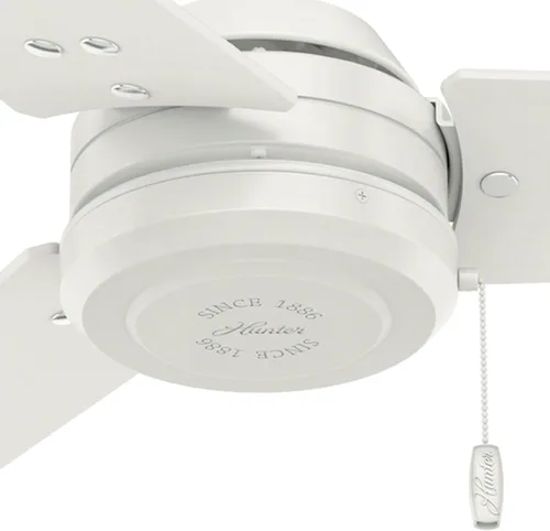 Vista 7 de Hunter Ventilador de techo industrial para exteriores de 52 pulgadas, 3 aspas (renovado) (blanco fresco)