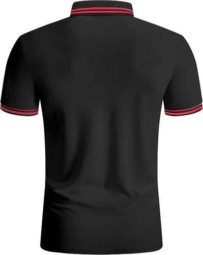 Vista 3 de GEEK LIGHTING Polo de manga corta para hombre, estilo clásico de golf, tenis, pádel, estilo casual