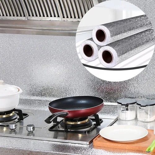 Vista 4 de Snkxu Encimeras de despegar y pegar para la cocina, protector contra salpicaduras detrás de la estufa, a prueba de aceite, autoadhesivo